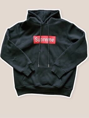 Womens Supreme Box Logo Black Hoodie